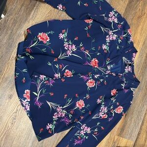 Floral Navy Blouse